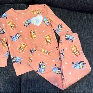 Kids Cartoon Character Pajama Set - Peach
